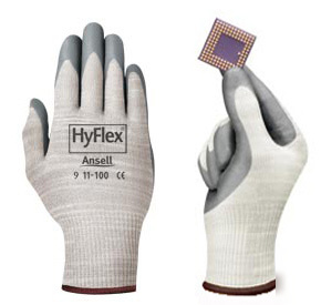 Ansell 11-100 sz 8 hyflex w/gray palm coat lot-31-pr