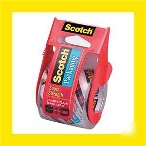 24 3M scotch packing packaging tapes w dispensers 3 mil