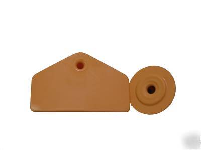 Allflex yellow tamperproof ear tags for hogs