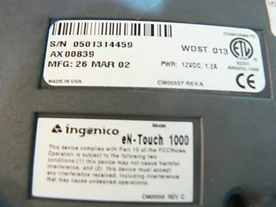 Ingenico en-touch 1000 pos touchscreen cc terminal