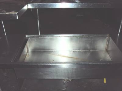 Stainless steam / work table undershelf overshelf gas