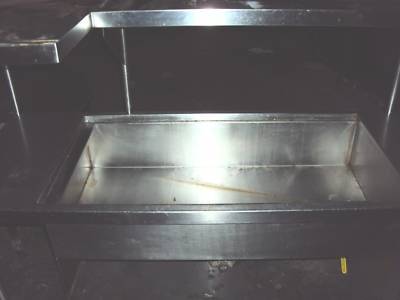 Stainless steam / work table undershelf overshelf gas