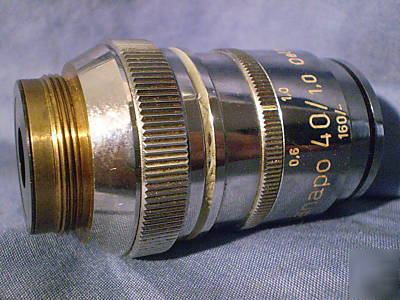 Zeiss microscope 40/1.0 oel m.l.160/ planapo objective