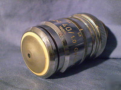 Zeiss microscope 40/1.0 oel m.l.160/ planapo objective