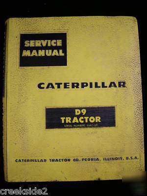 D9 caterpillar tractor service manual cat 66A1-up