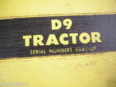 D9 caterpillar tractor service manual cat 66A1-up