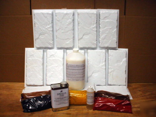 Diy 6X12X1.5 patio brick pavers kit-12 molds & supplies