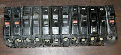 12 - square d qo single pole 15A 15 amp breaker QO115