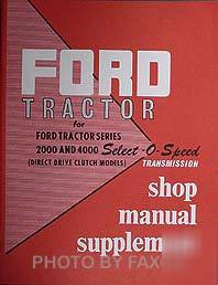 1962-1963-1964 ford tractor shop manual supplement