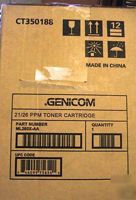 New genicom toner cartridge ML260X-aa,brand in box.