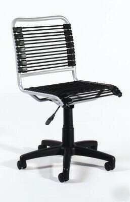 New bungie bungee low back desk chair black & aluminum