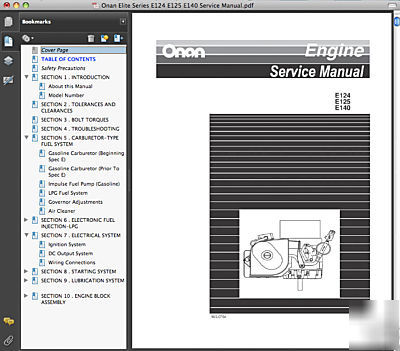 Onan elite E124 E125 E140 service manual -30- manuals 