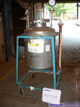 Used- o.g. kelley co. pressure tank, 55 gallon, stainle