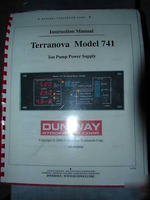 Varian 919-0102 starcell ion pump & duniway powersupply