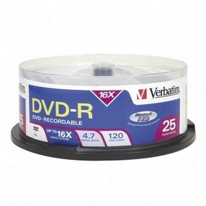 Verbatim 95058 -25PK dvd-r 16X 4.7GB bran