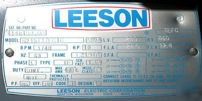 Leeson 10 hp hydraulic power supply w/heat exchanger