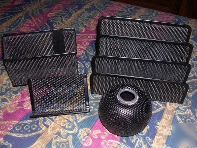 Black metal mesh desk organizer huge lot [20+ / $400+]