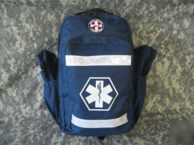 First responder sar/ems stocked oxygen/trauma backpack