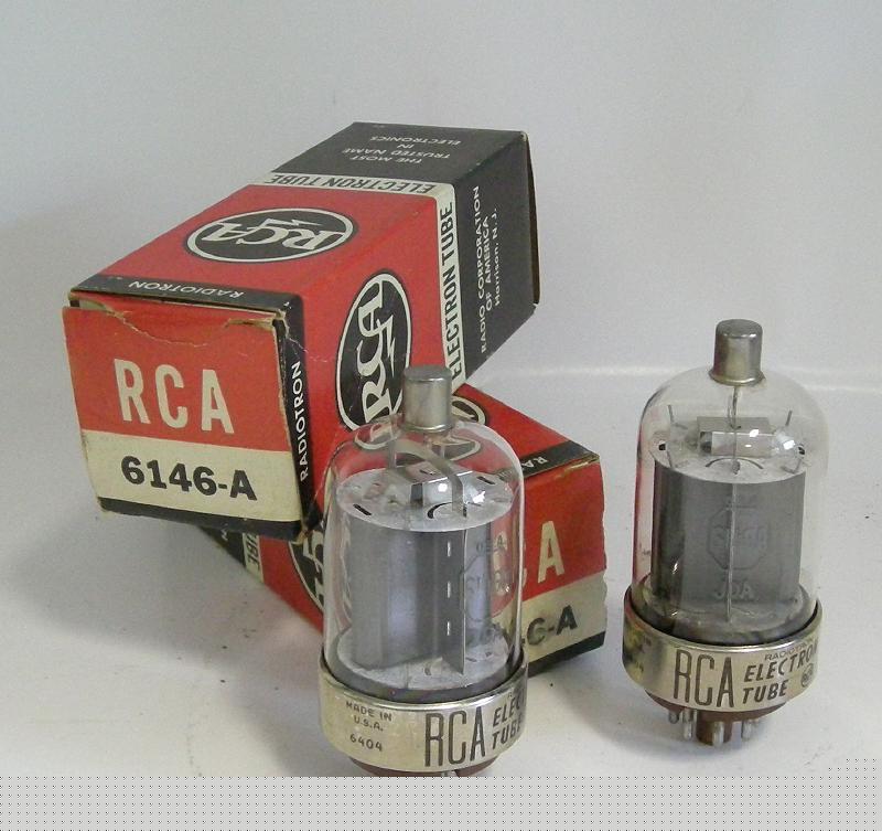 New pair boxed brand old stock rca 6146A output tubes