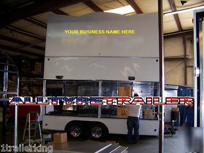 Enclosed event vendor swapmeet kiosk concession trailer