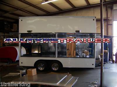 Enclosed event vendor swapmeet kiosk concession trailer