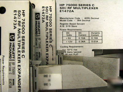 Hp agilent E1472A & E1473A rf multiplexer vxi module