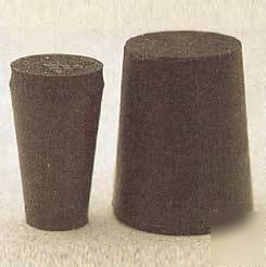 Plasticoid black rubber stoppers, solid : 105M290