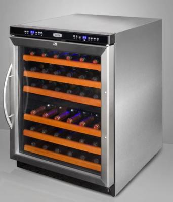 Summit stainless undercounter dual-temp wine cellar