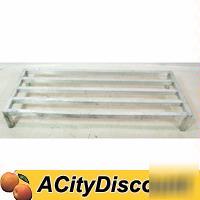 Used aluminum 60X24 dunnage storage rack