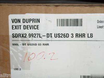 Von duprin 9927L, SDRX2 option & 996L dt trim 