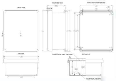 Vynckier clear cover electric box enclosure 12 x 10 in.