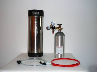 1 tap home brewing kit 1 cornelius keg and CO2 tank 