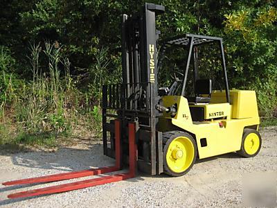 Forklift hyster 15,500# solid tire, s/s,positr, diesel 