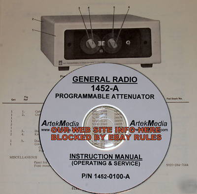 General radio 1452 attenuator (ops & service) manual