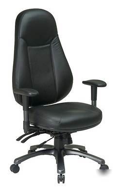 High back leather ergonomic office chair, #os-54890