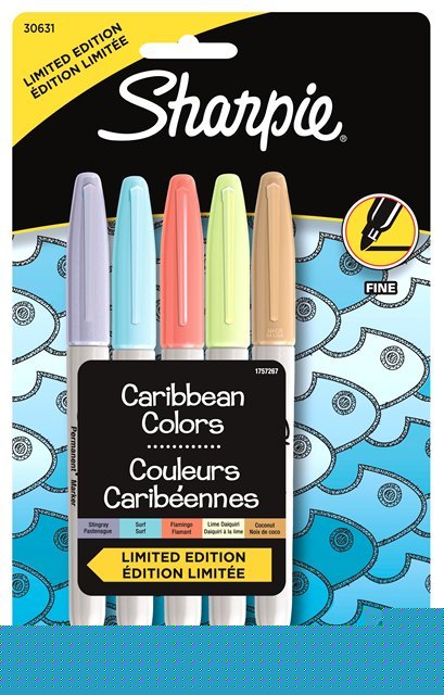 Sharpie caribbean colors fine point permanent markers