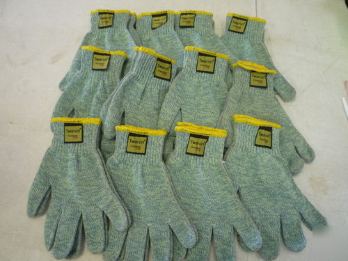 New 12 large pair of kevlar light duty work gloves