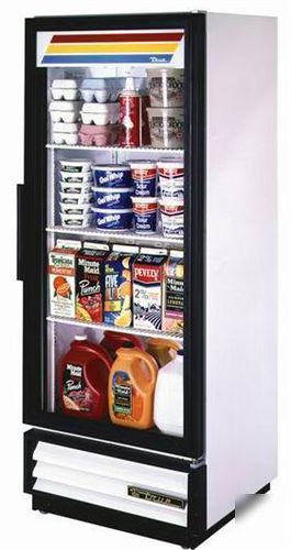 True gdm-12 swing glass door refrigerator merchandiser