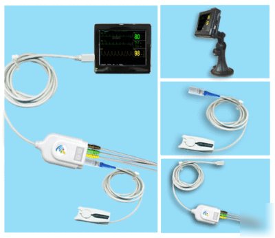 3.5 color tft touchscreen patient monitor, ecg+SPO2+pr