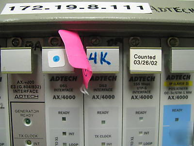 Adtech ax-4000 mainframe w/ lots of modules