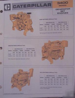 1978 caterpillar 3406,3408,3412 generator set brochure