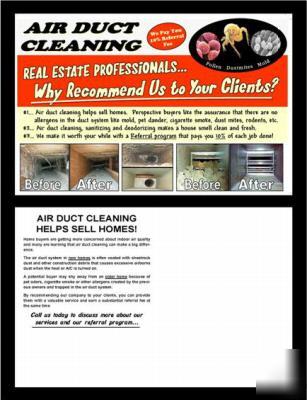 Air duct cleaning marketing postcards - sample pack # 2