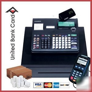 Casio te 1500 cash register + merchant account 