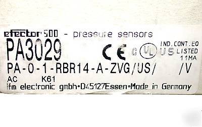 New brand efector 500 pressure sensors model #PA3029