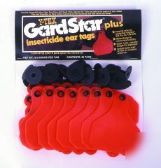 Gardstar plus 25-pk ear tags for cattle red-black