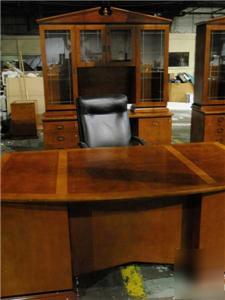 New genuine paoli executive office desk credenza hutch * 