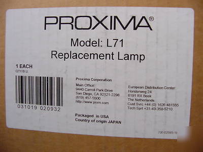 Proxima 9100 desk projector replacement lamp L71 lcddp 