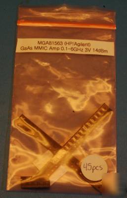 1 x hp/agilent MGA81563 gaas mmic amp 0.1-6GHZ 3V 14DBM