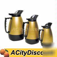 1DZ, 64OZ black & gold coffee servers