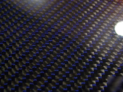 Blue carbon fiber panel - 2X2 twill - 48